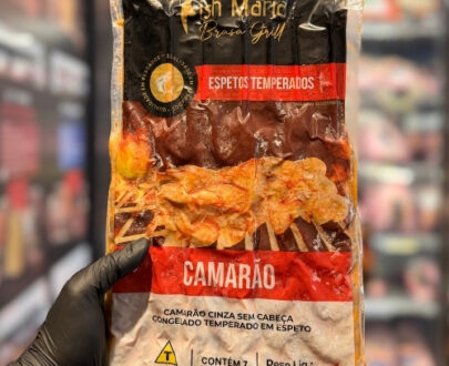 Espetinho de Camarão - Fish Maria