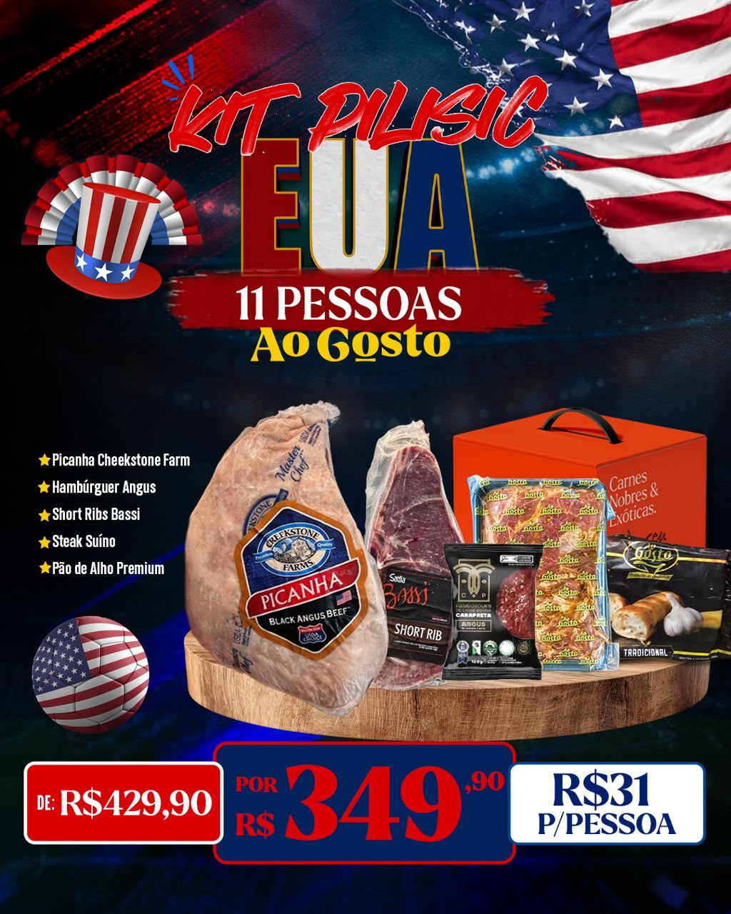 Kit americano churrasco