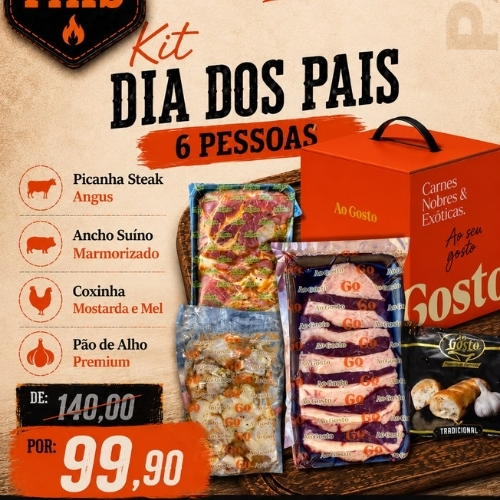 Kit Dia dos Pais 6 Pessoas